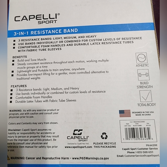CAPELLI SPORTS - 3 In 1 - HEAVY RESISTANCE BAND - Picture 2 of 6
